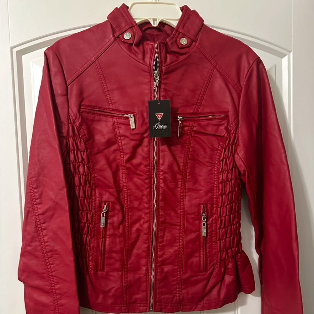 Guess Red Quilted Jacket